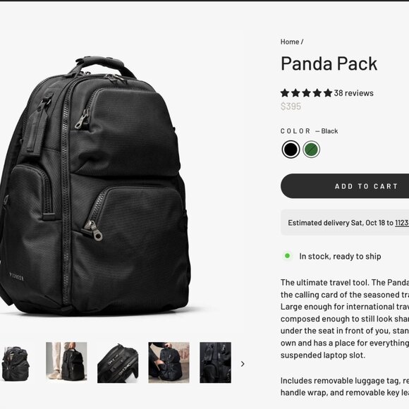 Pioneer Carry Panda Pack (Black) - Picture 2 of 3